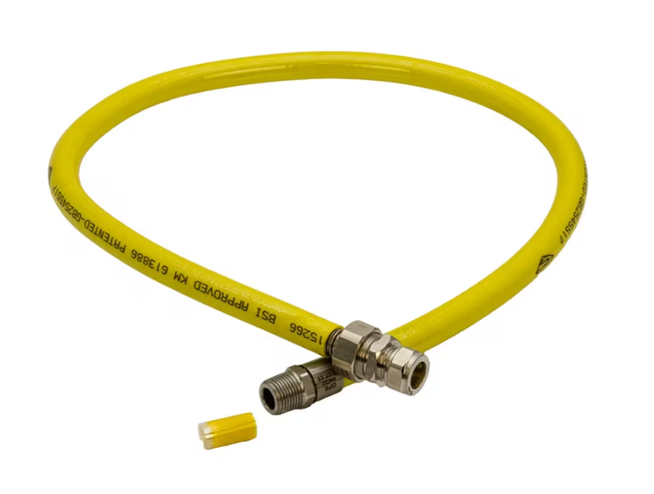 GFS Hobline 1 Metre Gas Hob Hose 1/2"BSP MT x 1000mm