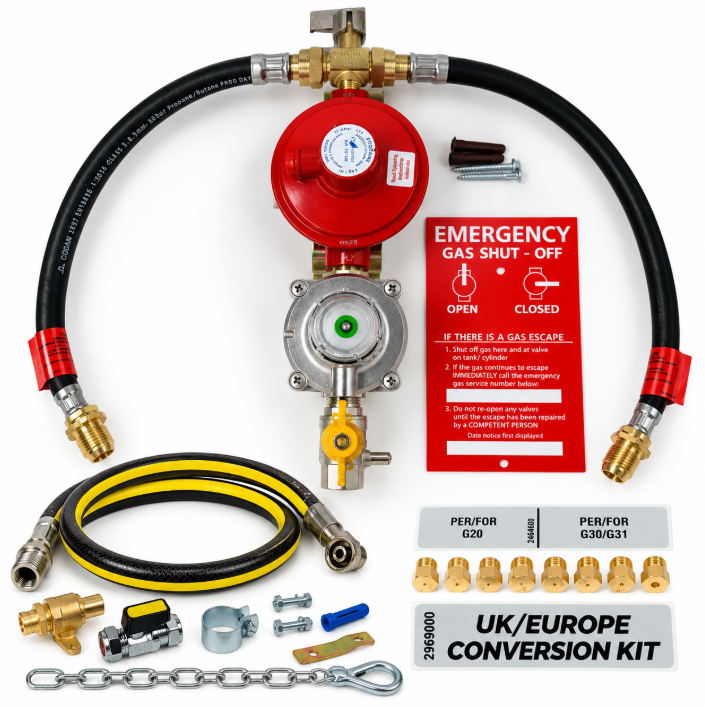 Rangemaster Complete LPG Conversion & Installation Kit – Regulator, Gas Hose, Fittings & Jets