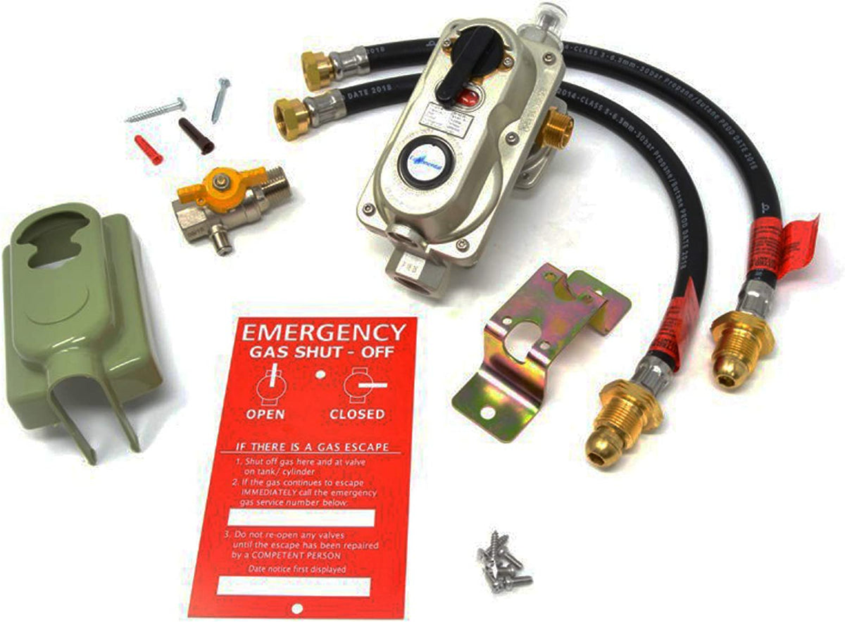 Automatic OPSO Twin Regulator Kit With POL Pigtails tezlagasproducts