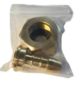 21.8mm Left Hand Thread Nut and Tail barbed fitting to Connect 8mm - 10mm Hose Pipe