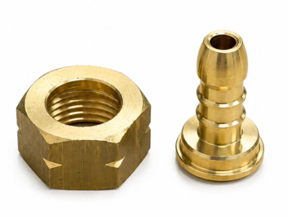 21.8mm Left Hand Thread Nut and Tail barbed fitting to Connect 8mm - 10mm Hose Pipe