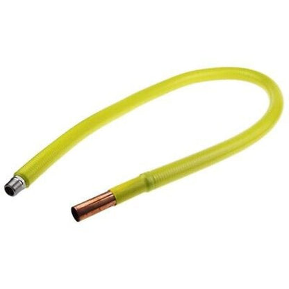 CARAVAN GAS HOSE 22mm COPPER PIPE x 1/2" BSP MALE FLEXIBLE 1.2M STAINLESS STEEL