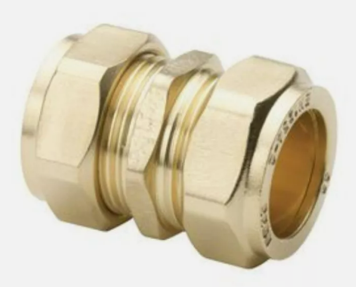 22mm compression fitting, brass coupling, and WRAS approved.