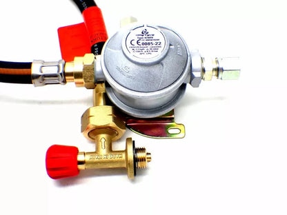 30mbar 8mm Outlet Caravan Regulator 0.5m Pigtail Kit for a Campingaz Cylinder