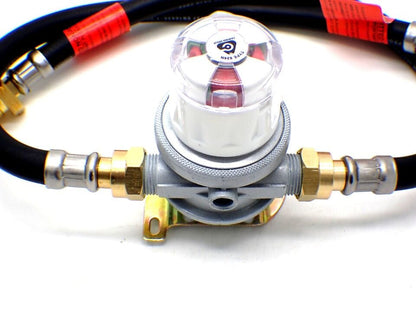 30mbar 8mm Outlet Caravan Auto Changeover + 2 x 0.5m POL Pigtails