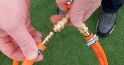 3 Way Quick Release Splitter Coupling Kit With 4 Metres 8mm I/D Gas Pipe & 6 Hose Clips