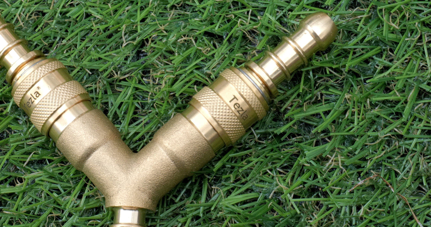 3 Way Quick Release Gas Hose Splitter Coupling Connector for 8mm Propane/Butane Hose