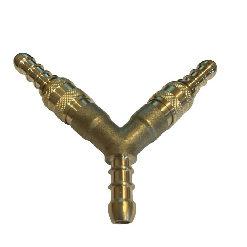 3 Way Quick Release Splitter Coupling Kit With 4 Metres 8mm I/D Gas Pipe & 6 Hose Clips