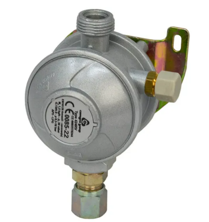 Cavagna 30mbar Caravan & Motorhome Gas Regulator 8mm - Straight