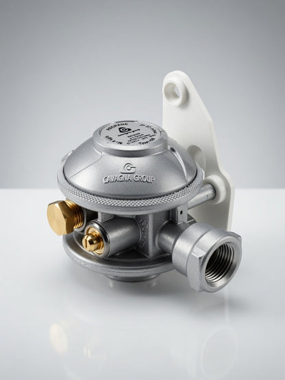 Cavagna 37mbar Single Cylinder Gas Regulator with OPSO - 4kg/hr