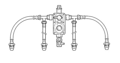 Four Pack Automatic Changeover Kit with OPSO - Braided POL Pigtails