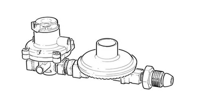 Propane Low Pressure Regulator 4kg/hr – OPSO & UPSO – POL x 1/2” BSP – 37mbar