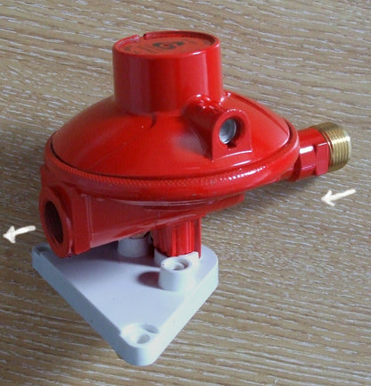 Single OPSO Propane Regulator Kit With Braided F-Valve (Butane Nut) Pigtail