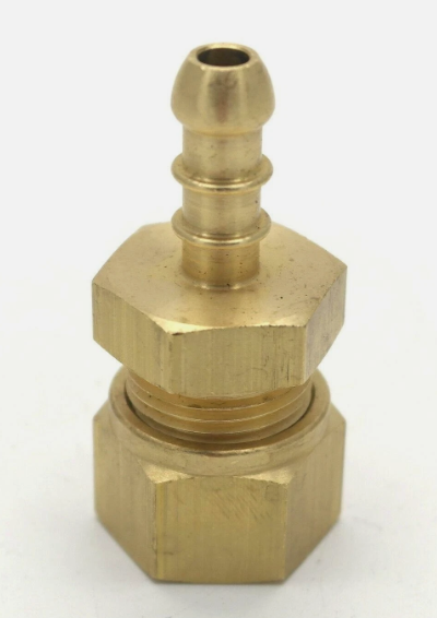 8mm Copper Pipe To 8mm Gas Hose LPG Fulham Nozzle & Compression Fitting Connect