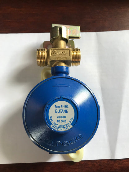 Régulateur à changement manuel de butane et kit de tuyaux 28mbar avec tuyaux