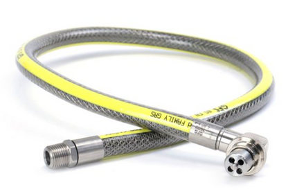 1.25 Metre Angled Bayonet Swivel Head Gas Cooker Hose GFS