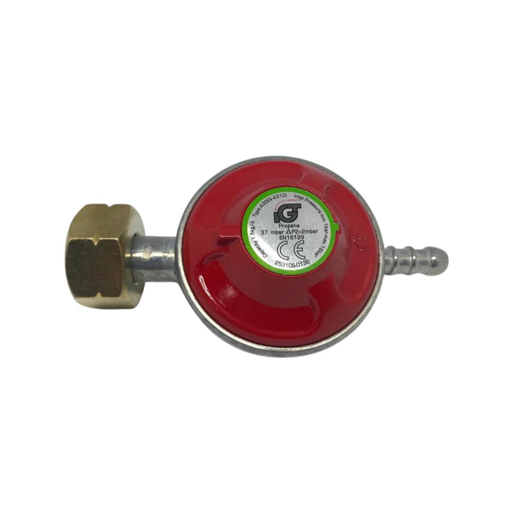 iGT Low Pressure Propane Gas Regulator 37mbar 1.5kg/hr Butane Nut x 8mm