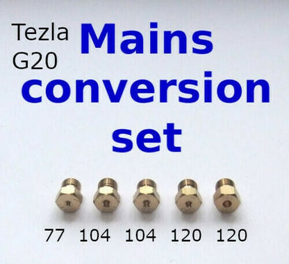 Natural Gas Jet Set - 5 Burner Hob Injector Nozzle Conversion Kit - NEW!