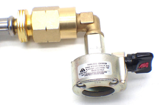 Kit adaptador de conversión de Pol de propano estándar a cilindro de patio verde de 27 mm