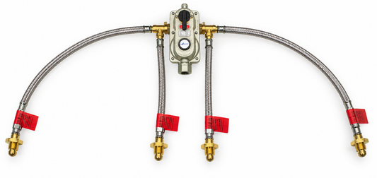 Four Pack Automatic Changeover Kit with OPSO - Braided POL Pigtails