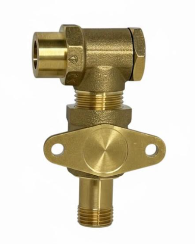 Angled Micropoint Bayonet Gas Cooker Socket with Backplate - Male 15mm Standpipe