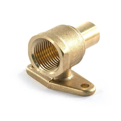 1/2-inch female to 15mm fitting backplate connector for gas appliance installation, designed for secure pipe connections.