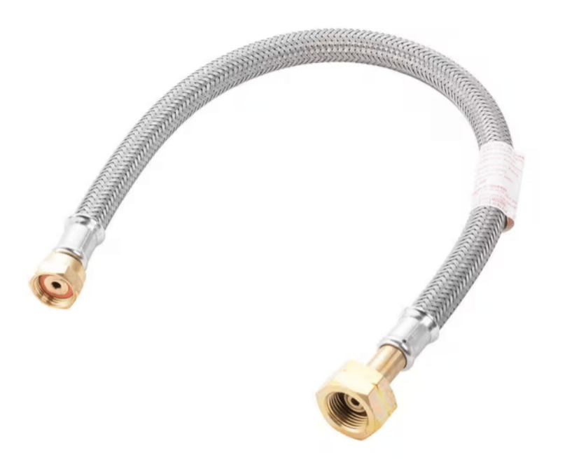 Single OPSO Propane Regulator Kit With Braided F-Valve (Butane Nut) Pigtail