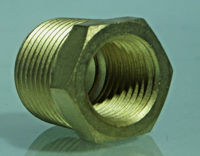 1/4" BSP Male to 1/8" BSP Female Brass Bush Adaptor for Air Water Gas etc