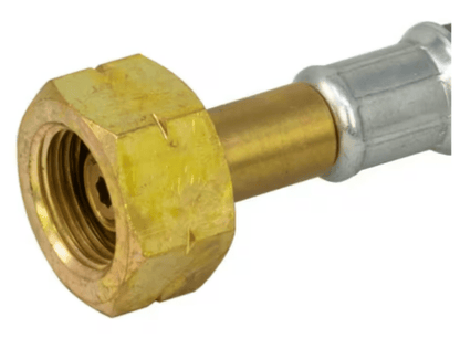 0.89m Butane Nut (Irish F-Valve) x W20 Caravan Gas Hose Pigtail