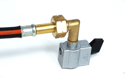 Adaptador de gas con clip de 27 mm a entrada lateral de salida macho Pigtail 109 de butano