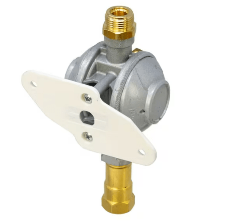 Gas Pressure regulator with OPSO Safety feature. Gas test point and wall mount plate included. Cavagna gas regulator for use with single gas cylinders.