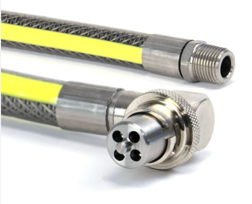 1.25 Metre Angled Bayonet Swivel Head Gas Cooker Hose GFS