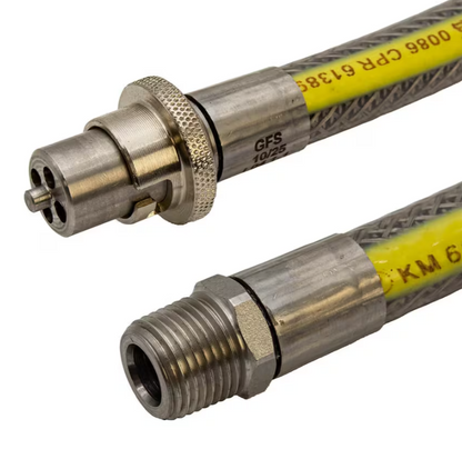 1 Metre Straight Bayonet Swivel Head Gas Cooker Hose GFS 1/2" x 1000mm