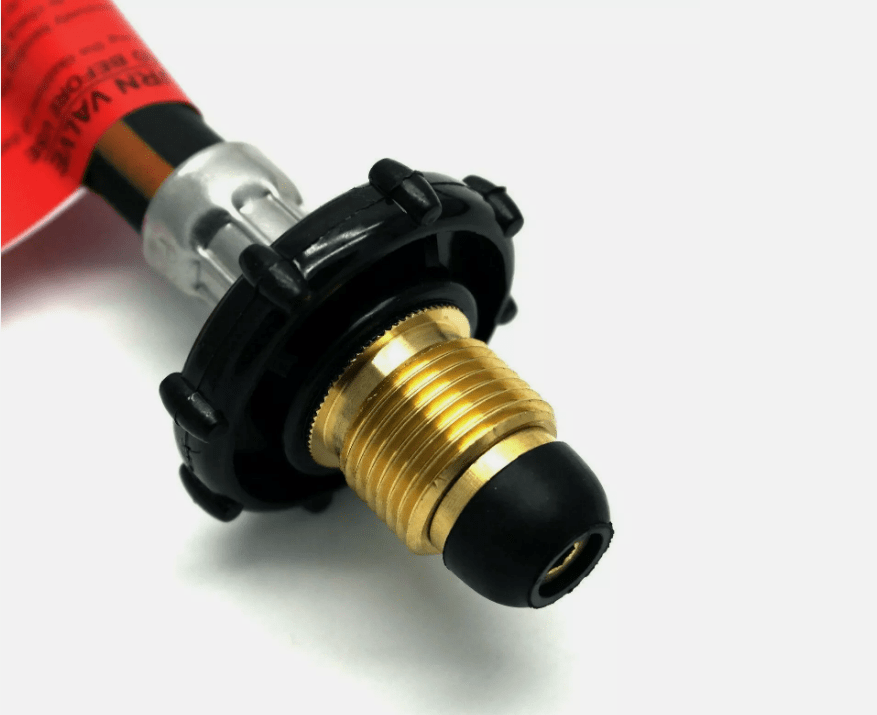 High-quality LPG handwheel pigtail with POL x W20 fittings – 0.5m length for caravan or BBQ use