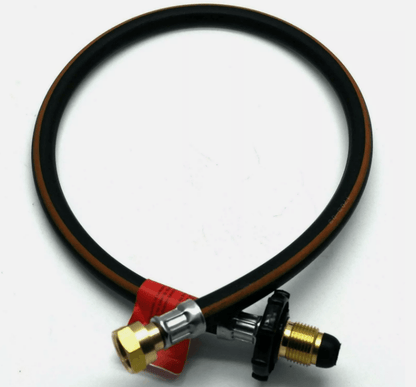 Flexible 0.5m gas hose with POL to W20 connections – ideal for LPG cylinder setups. Handwheel type