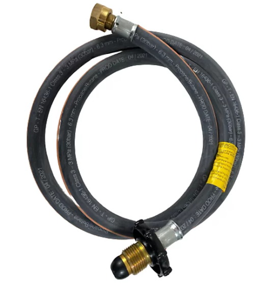 3 metre Handwheel POL x W20 NRV Pigtail Caravan Propane Gas Hose
