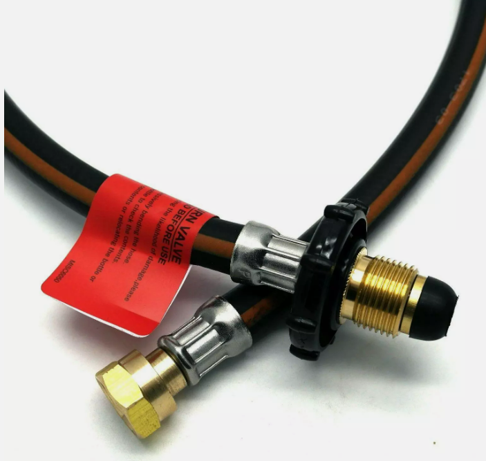 0.5 metre handwheel POL to W20 pigtail hose for gas cylinders – durable LPG connection