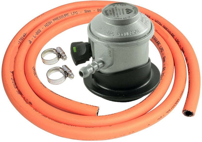 Régulateur de gaz butane à clipser Jumbo 35 mm avec capuchon anti-pluie Tuyau de 2 mètres 8 mm