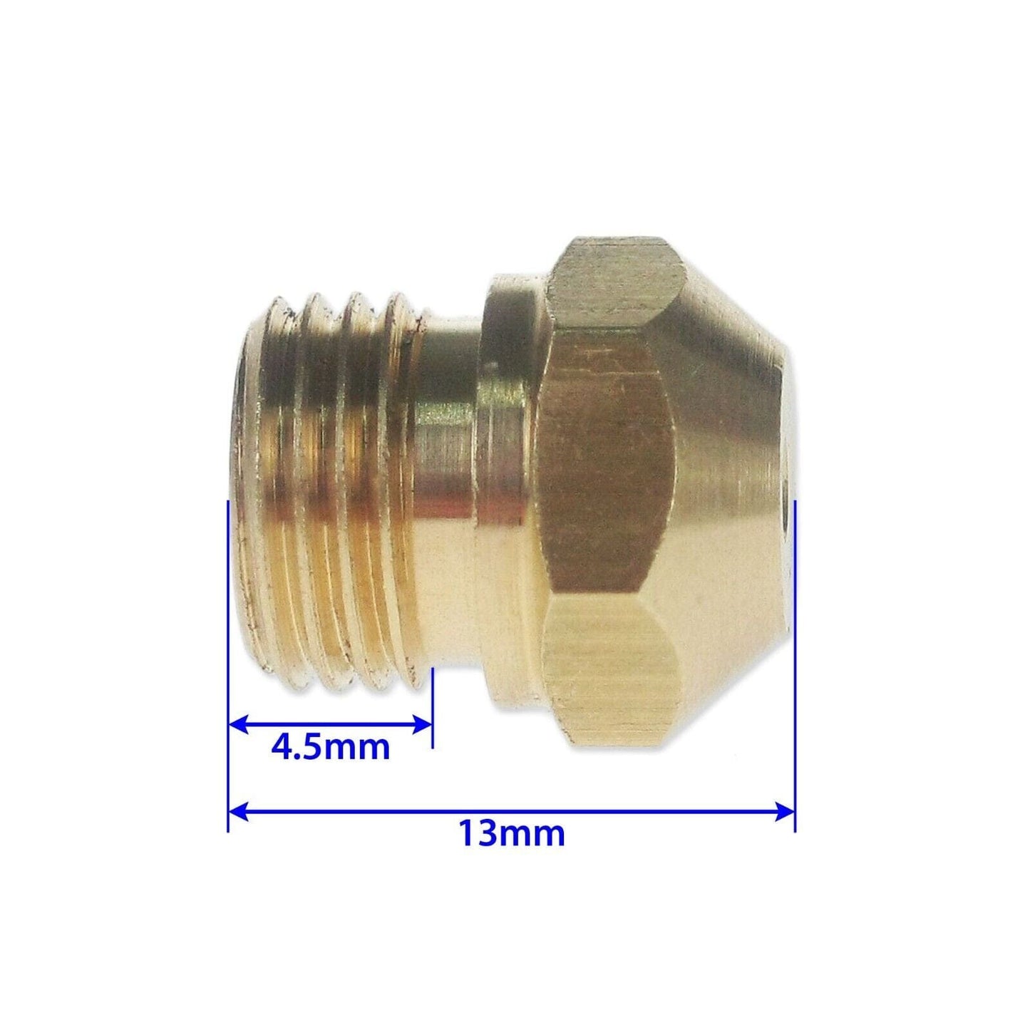 M10 x 1.0 GAS INJECTOR NOZZLE JET ORIFICE SIZE 1.10MM LPG NATURAL GAS
