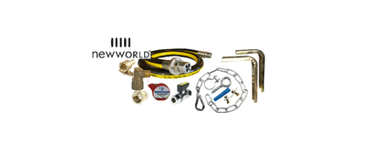 Kit De Instalación Para Cocina De Gas New World Inc. Manguera De Bayoneta, Adaptador De Entrada, Etc.