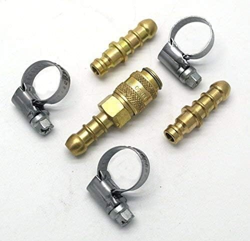 Quick Release Gas Fitting for propane/butane Hose with extra nozzle and clips