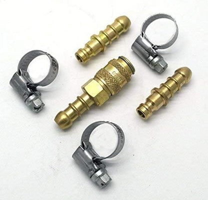 Quick Release Gas Fitting for propane/butane Hose with extra nozzle and clips