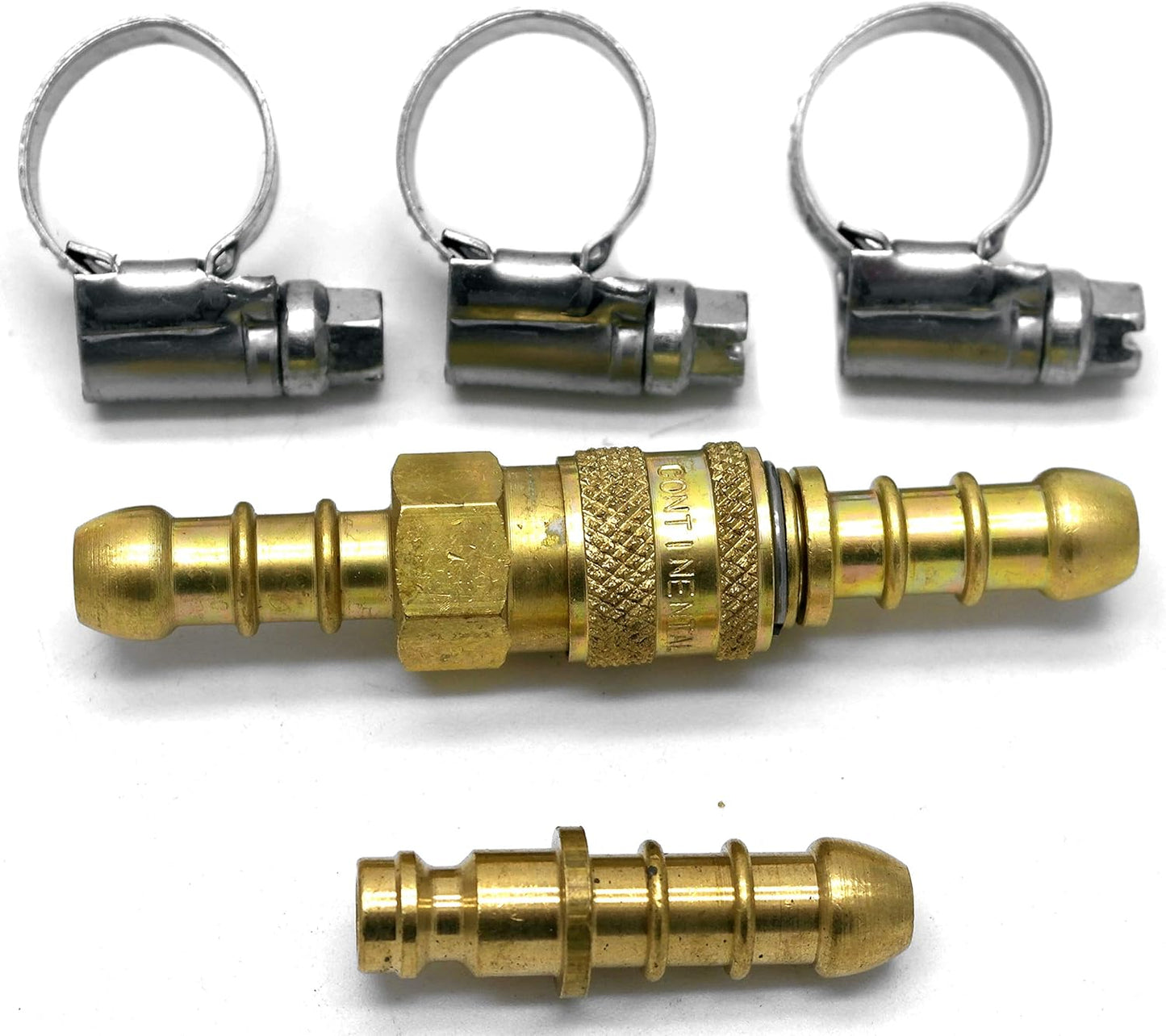 Quick Release Gas Fitting for propane/butane Hose with extra nozzle and clips