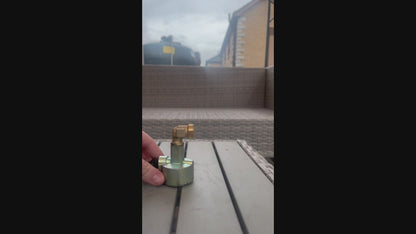 Kit adaptador de conversión de Pol de propano estándar a cilindro de patio verde de 27 mm