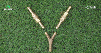 3 Way Quick Release Gas Hose Splitter Coupling Connector for 8mm Propane/Butane Hose