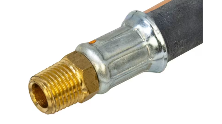 20" (0.5m) Propane Gas Pigtail - Non Return Valve POL x 1/4" BSP Male T