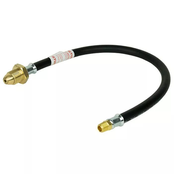 20" (0.5m) Propane Gas Pigtail - Non Return Valve POL x 1/4" BSP Male T