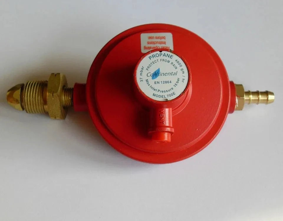 LPG Propane Gas Regulator, 4KG per hr 37mbar, with 8mm hose connection R700E KIT