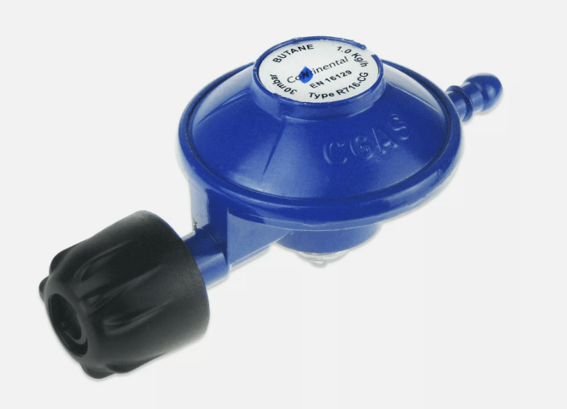 R716-CG CAMPING GAZ STYLE BUTANE GAS CYLINDER LPG BOTTLE REGULATOR SCREW ON BLUE