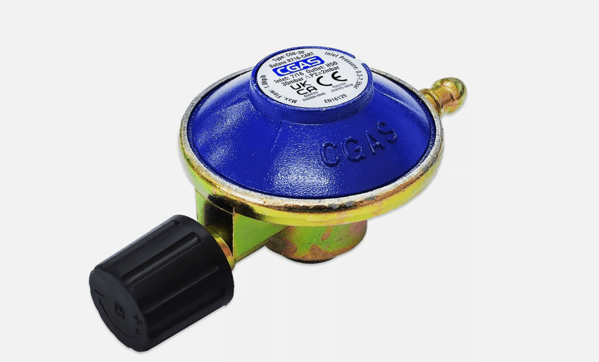 R716-CART BUTANE GAS REGULATOR FOR 7/16 CANISTER SCREW ON TYPE WEBER CARTRIDGE